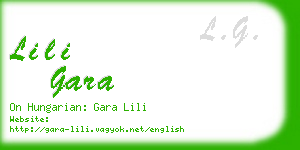 lili gara business card